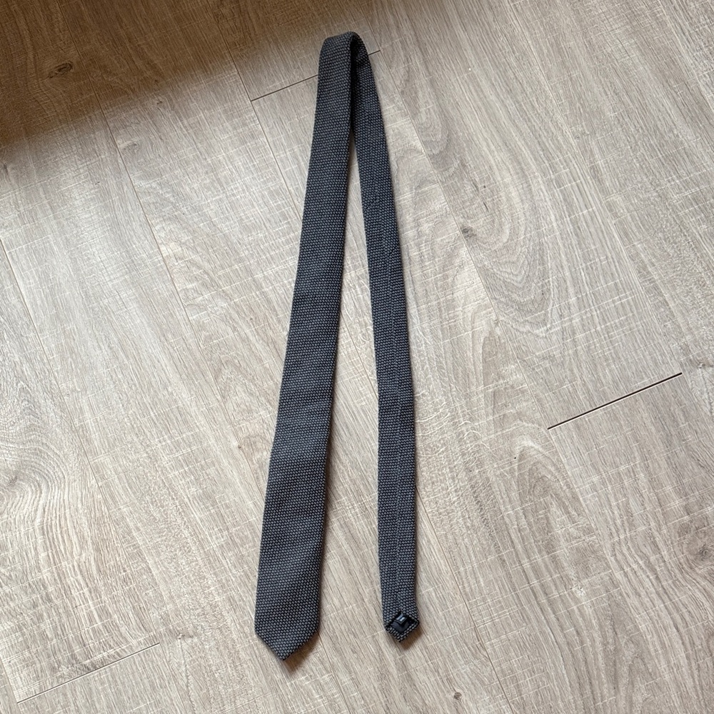 Classic Black and Gray Textured Tie